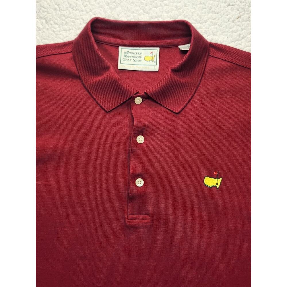 Augusta National Golf Shop Men’s Polo Shirt Large Burgundy Masters Logo